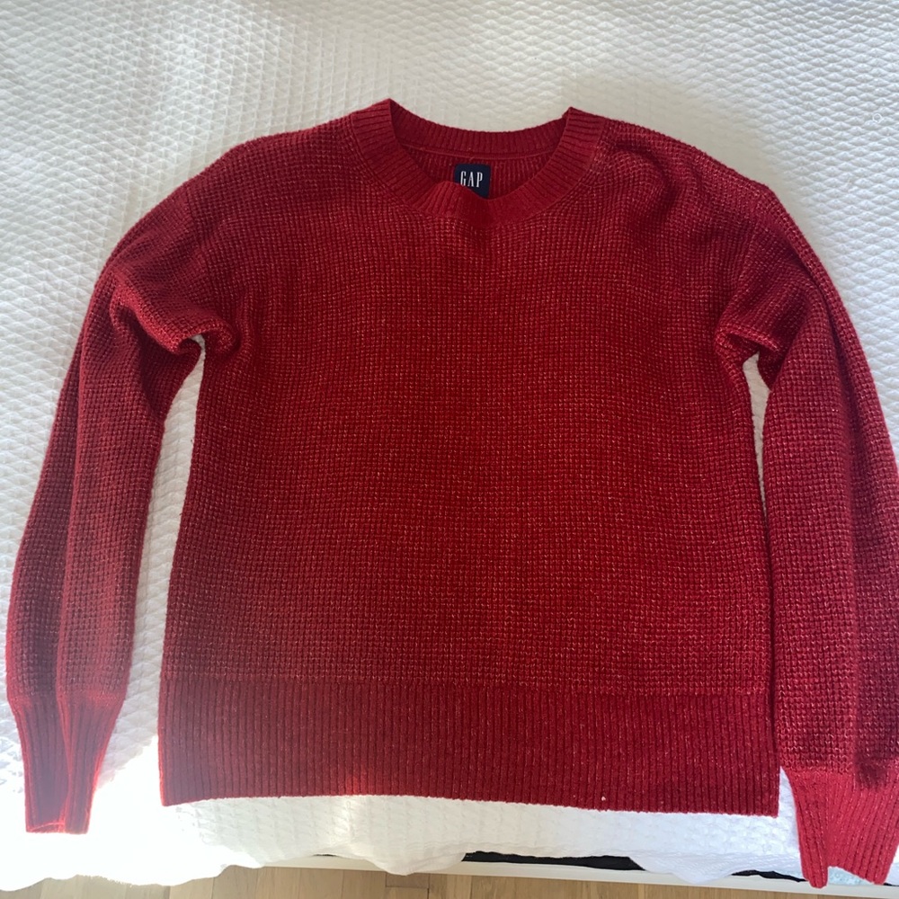 Red long sleeve sweater